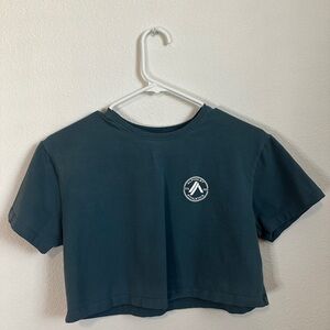 Alphalete Dark Blue Crop Top with Logo